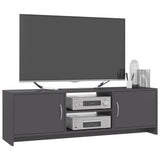 NNEVL TV Cabinet High Gloss Grey 120x30x37.5 cm Chipboard