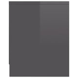 NNEVL TV Cabinet High Gloss Grey 120x30x37.5 cm Chipboard