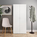 NNEVL Shoe Cabinet White 80x35.5x180 cm Chipboard