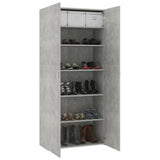 NNEVL Shoe Cabinet Concrete Grey 80x35.5x180 cm Chipboard