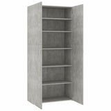 NNEVL Shoe Cabinet Concrete Grey 80x35.5x180 cm Chipboard