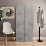 NNEVL Shoe Cabinet Concrete Grey 80x35.5x180 cm Chipboard
