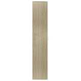 NNEVL Shoe Cabinet White and Sonoma Oak 80x35.5x180 cm Chipboard
