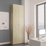 NNEVL Office Cabinet Sonoma Oak 60x32x190 cm Chipboard
