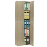 NNEVL Office Cabinet Sonoma Oak 60x32x190 cm Chipboard