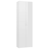 NNEVL Office Cabinet High Gloss White 60x32x190 cm Chipboard