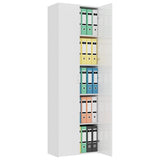 NNEVL Office Cabinet High Gloss White 60x32x190 cm Chipboard