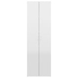 NNEVL Office Cabinet High Gloss White 60x32x190 cm Chipboard