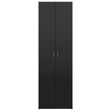 NNEVL Office Cabinet High Gloss Black 60x32x190 cm Chipboard