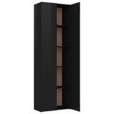 NNEVL Office Cabinet High Gloss Black 60x32x190 cm Chipboard