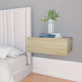 NNEVL Floating Nightstands 2 pcs Sonoma Oak 40x30x15 cm Chipboard