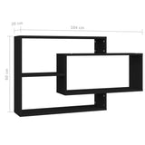 NNEVL Wall Shelves Black 104x20x58.5 cm Chipboard