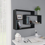 NNEVL Wall Shelves Black 104x20x58.5 cm Chipboard