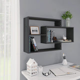 NNEVL Wall Shelves Grey 104x20x58.5 cm Chipboard