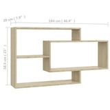 NNEVL Wall Shelves Sonoma Oak 104x20x58.5 cm Chipboard