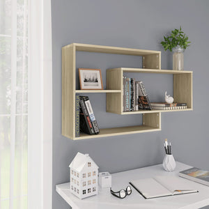 NNEVL Wall Shelves Sonoma Oak 104x20x58.5 cm Chipboard