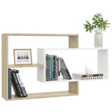 NNEVL Wall Shelves White and Sonoma Oak 104x20x58.5 cm Chipboard