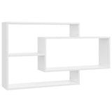 NNEVL Wall Shelves High Gloss White 104x20x58.5 cm Chipboard