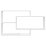 NNEVL Wall Shelves High Gloss White 104x20x58.5 cm Chipboard