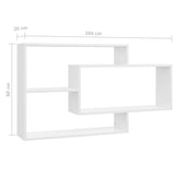 NNEVL Wall Shelves High Gloss White 104x20x58.5 cm Chipboard