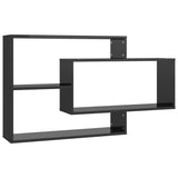 NNEVL Wall Shelves High Gloss Black 104x20x58.5 cm Chipboard