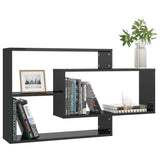 NNEVL Wall Shelves High Gloss Black 104x20x58.5 cm Chipboard