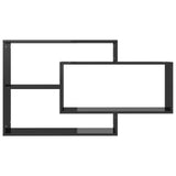 NNEVL Wall Shelves High Gloss Black 104x20x58.5 cm Chipboard