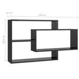 NNEVL Wall Shelves High Gloss Black 104x20x58.5 cm Chipboard