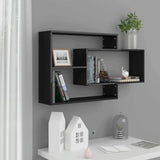 NNEVL Wall Shelves High Gloss Black 104x20x58.5 cm Chipboard