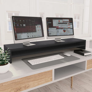NNEVL Monitor Stand Grey 100x24x13 cm Chipboard