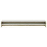 NNEVL Monitor Stand White and Sonoma Oak 100x24x13 cm Chipboard
