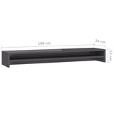 NNEVL Monitor Stand High Gloss Grey 100x24x13 cm Chipboard