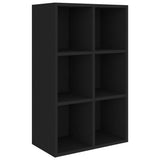 NNEVL Book Cabinet/Sideboard Black 66x30x97.8 cm Chipboard