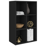 NNEVL Book Cabinet/Sideboard Black 66x30x97.8 cm Chipboard