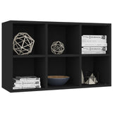 NNEVL Book Cabinet/Sideboard Black 66x30x97.8 cm Chipboard