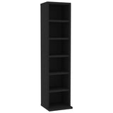 NNEVL CD Cabinet Black 21x20x88 cm Engineered Wood