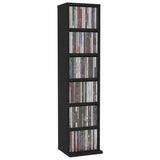 NNEVL CD Cabinet Black 21x20x88 cm Engineered Wood