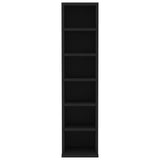 NNEVL CD Cabinet Black 21x20x88 cm Engineered Wood