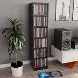 NNEVL CD Cabinet Black 21x20x88 cm Engineered Wood