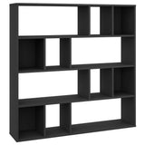 NNEVL Room Divider/Book Cabinet Black 110x24x110 cm Engineered Wood