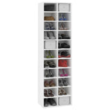 NNEVL Shoe Cabinet White 54x34x183 cm Chipboard