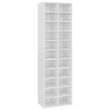 NNEVL Shoe Cabinet High Gloss White 54x34x183 cm Chipboard