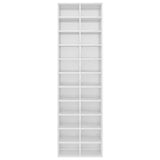 NNEVL Shoe Cabinet High Gloss White 54x34x183 cm Chipboard