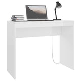 NNEVL Desk High Gloss White 90x40x72 cm Chipboard