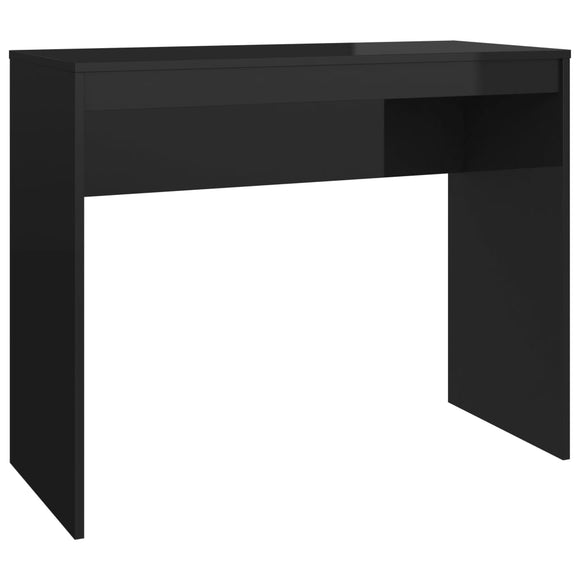 NNEVL Desk High Gloss Black 90x40x72 cm Chipboard