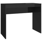 NNEVL Desk High Gloss Black 90x40x72 cm Chipboard