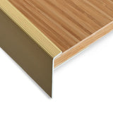 NNEVL F-shape Stair Nosings 15 pcs Aluminium 90 cm Gold