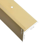 NNEVL F-shape Stair Nosings 15 pcs Aluminium 134 cm Gold