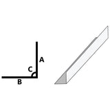 NNEVL L-shape 90° Angle Sheets 5 pcs Aluminium White 170cm 100x100 mm
