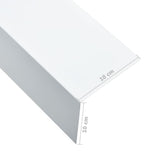 NNEVL L-shape 90° Angle Sheets 5 pcs Aluminium White 170cm 100x100 mm